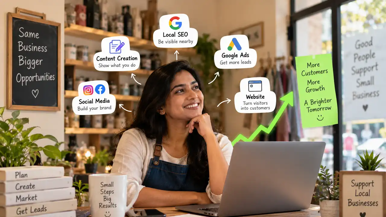 Digital Marketing for Small Businesses: A Practical Guide 3 digital marketing strategies for small businesses Groniks Delhi NCR